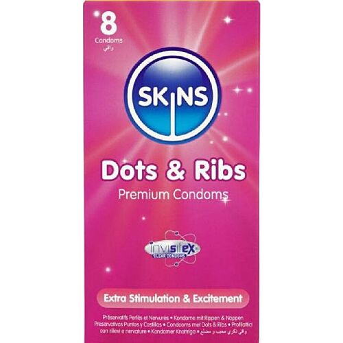Condoms SKINS Dots & Ribs - Textured for Enhanced Pleasure