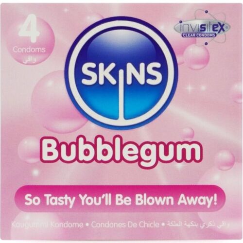 Condoms SKINS Bubblegum Pack met extra lubricatie