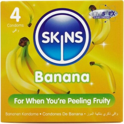 SKINS Banaan Premium Condooms - 8-pack met smaak