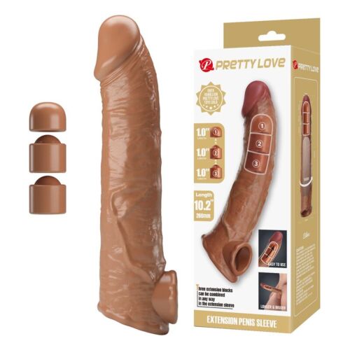 Penis Extensie Sleeve FOR HIM 26 cm met verstelbare inserts