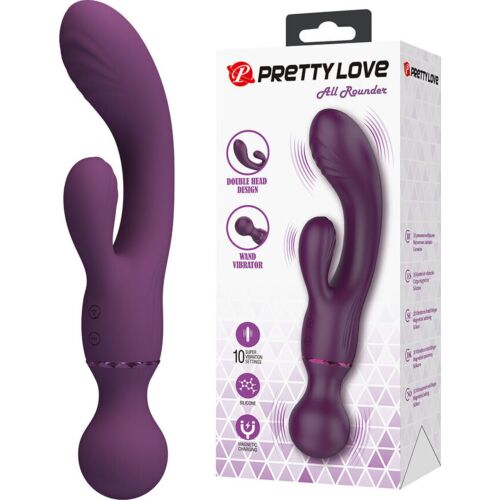 Vibrador Rabbit Pretty Love All Rounder met dubbele stimulatie
