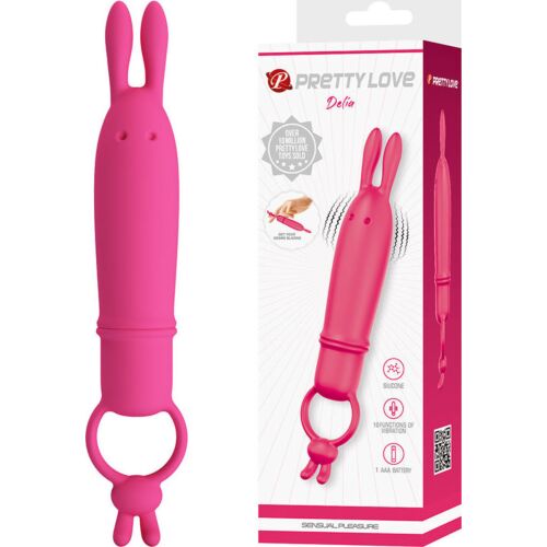 Vibrador Rabbit Pretty Love Delia met Ringhouder