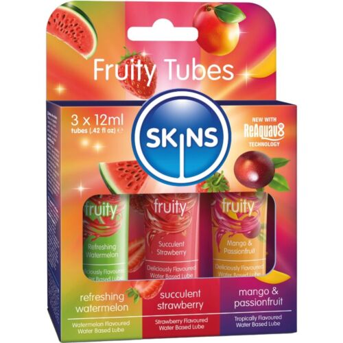 Glijmiddel SKINS Fruity Lubes Kit met 3 smaken