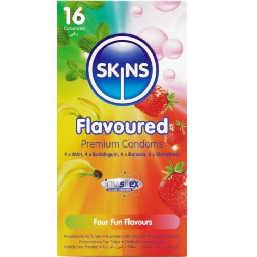 Preservatieven SKINS Multi Flavors 16-pack met diverse smaken