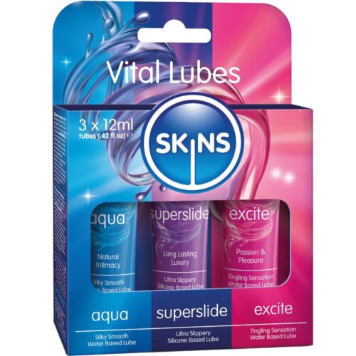 Lubricant SKINS VITAL LUBES KIT AQUA, SUPERSLIDE & EXCITE
