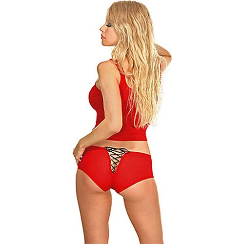 Lace Up Tanktop Exposed L/XL met veterdetail