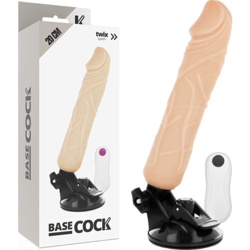Vibrador BASECOCK 20 cm met afstandsbediening