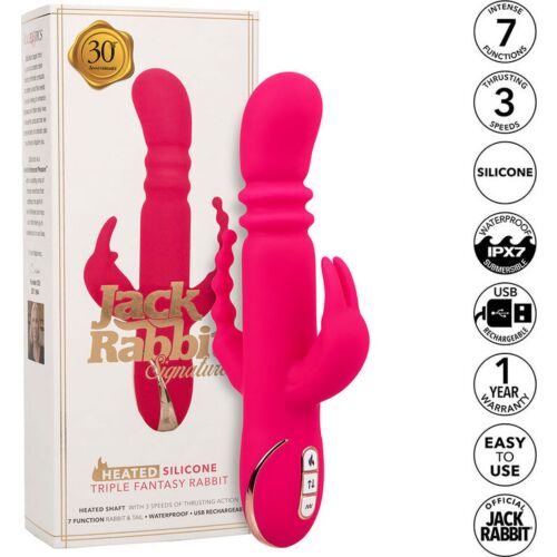 Vibrador Rabbit CALEXOTICS Jack Fantasy met verwarmde functie