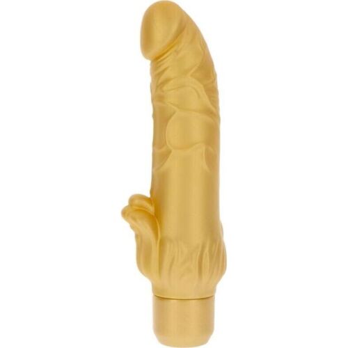 Vibrator Realistisch GET REAL Gold Dicker Stim met clitorisstimulator
