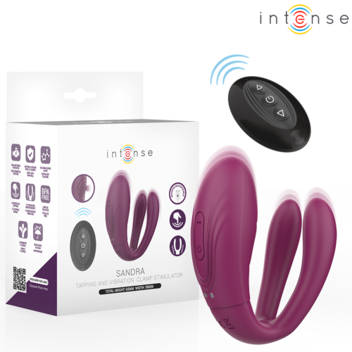 Vibrator INTENSE Sandra met afstandsbediening en tappingfunctie