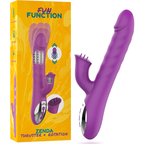 Vibrador Rabbit FUN FUNCTION ZENDA met G-spot en clitorisstimulatie