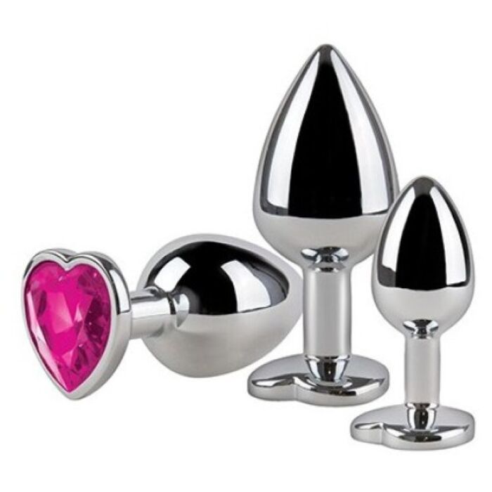 Buttplugs S Pleasures Metal LIA pack van 3