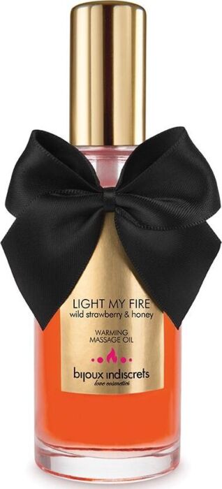 Bijoux Indiscrets verwarmende aardbeien massageolie 100 ml Bijoux Indiscrets verwarmende aardbeien massageolie 100 ml