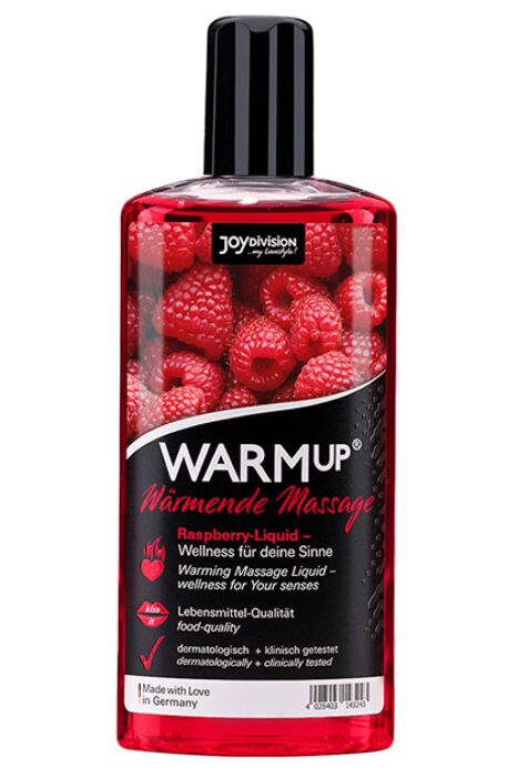 Massageolie JOYDIVISION WARMUP - Framboos met warmte-effect