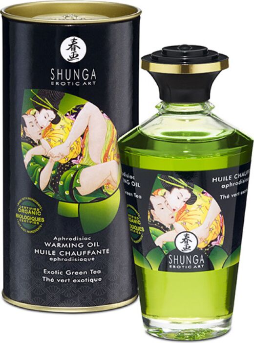 SHUNGA OILS massageolie groene thee met warmte-effect SHUNGA OILS massageolie groene thee met warmte-effect