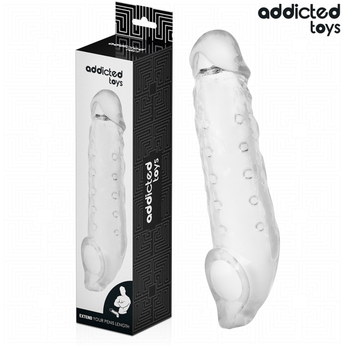 ADDICTED TOYS - TRANSPARENT PENIS EXTENSON SIZE S 23 CM ADDICTED TOYS - TRANSPARENT PENIS EXTENSON SIZE S 23 CM