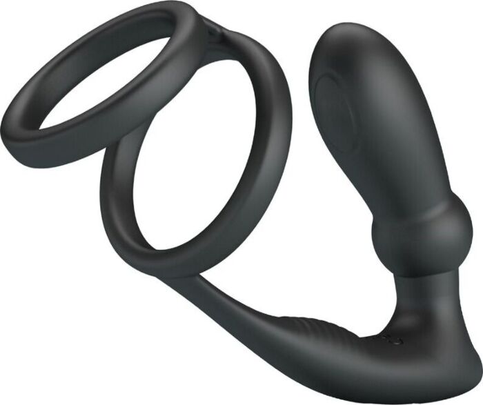 Anillo Pene Pretty Love Emoni + Plug Anal Vibración Anillo Pene Pretty Love Emoni + Plug Anal Vibración