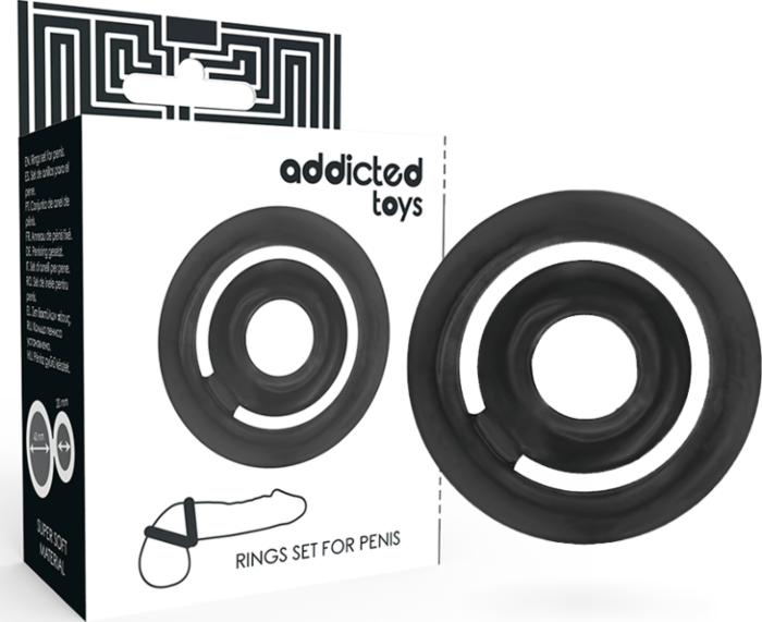 Anillos pene ADDICTED TOYS POTENZ SET con diseño antideslizante
