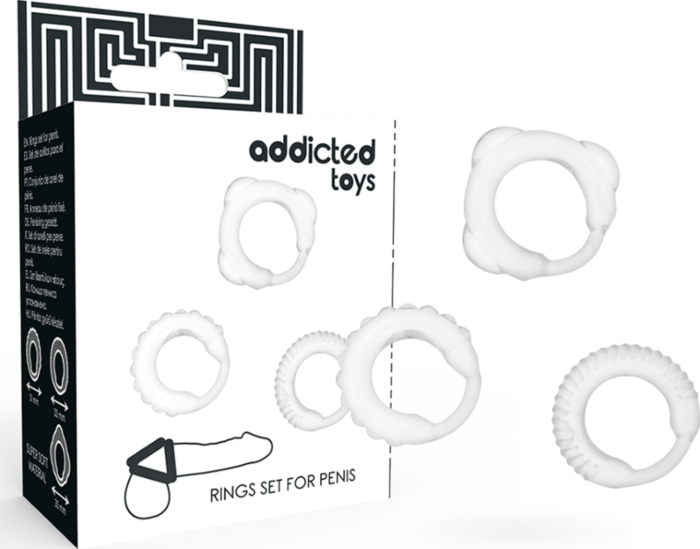 Anillos Pene ADDICTED TOYS Set van 3 met antislip ontwerp
