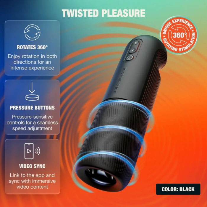 Automatische masturbator ARCWAVE ORBIT 360° draaibaar zwart