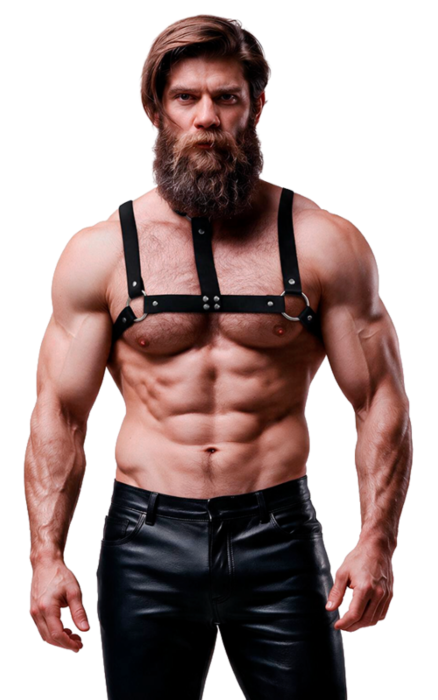 Harnassen FETISH SUBMISSIVE ATTITUDE - Eco-leer borst harnas