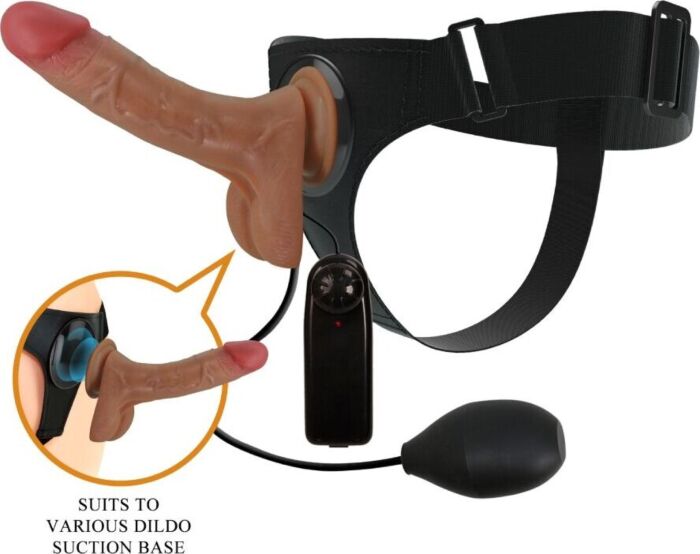 Strap-on met spuitende vibrerende dildo PRETTY LOVE Strap-on met spuitende vibrerende dildo PRETTY LOVE