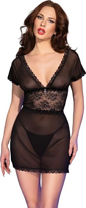 Babydoll CHILIROSE CR 4830 Negro Elegante Babydoll CHILIROSE CR 4830 Negro Elegante