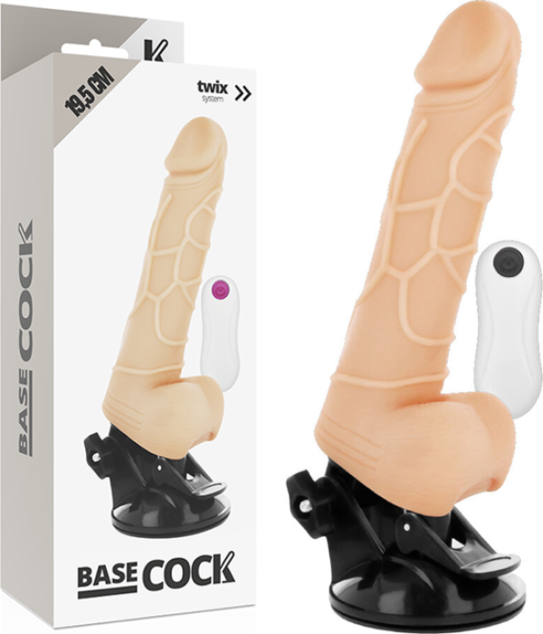 Basecock realistic vibrador control remoto natural 19.5cm Basecock realistic vibrador control remoto natural 19.5cm