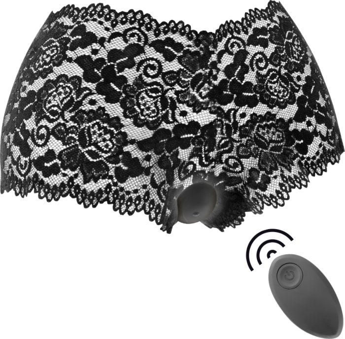 Black & silver zara estimulador control remoto con panty
