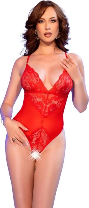 Body Crotchless Chilirose CR 4870 Rojo XL