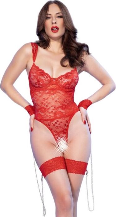 Body Crotchless Chilirose CR 4881 Rojo Seductor