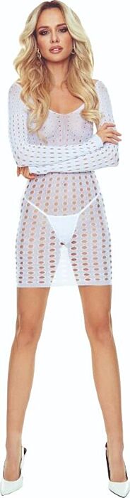 Bodystocking Passion BS110 Blanco - Sensualidad Única