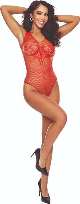 Bodystocking PASSION Mariposa Rojo - Lencería Sensual Bodystocking PASSION Mariposa Rojo - Lencería Sensual