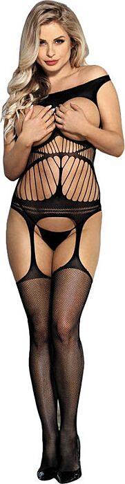 Bodystocking Sublime 951900 Crotchless Negro Bodystocking Sublime 951900 Crotchless Negro