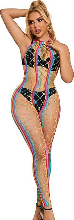 Bodystocking Sublime 952358 Cuello Halter Arcoiris