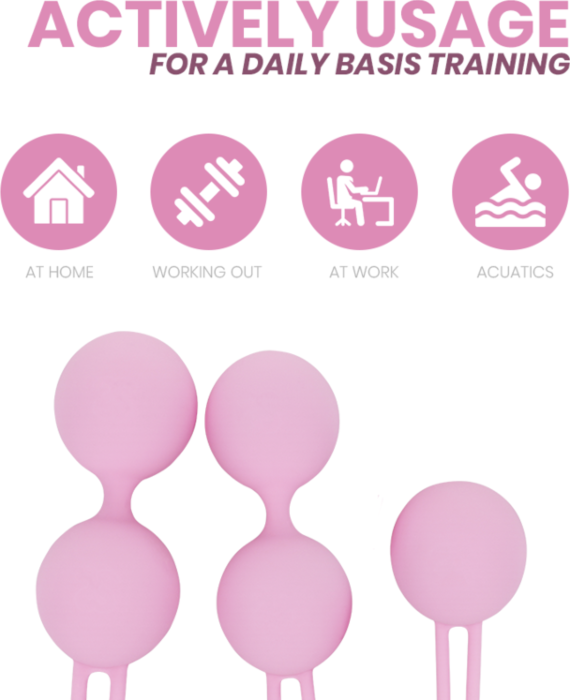 Ballen silicona INTIMICHIC Pelvis Health II voor Kegel-oefeningen Ballen silicona INTIMICHIC Pelvis Health II voor Kegel-oefeningen