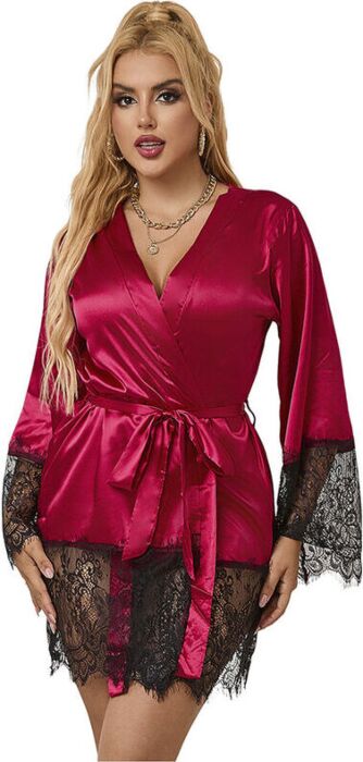 Camisón de encaje Sublime Rojo L/XL Elegante Camisón de encaje Sublime Rojo L/XL Elegante