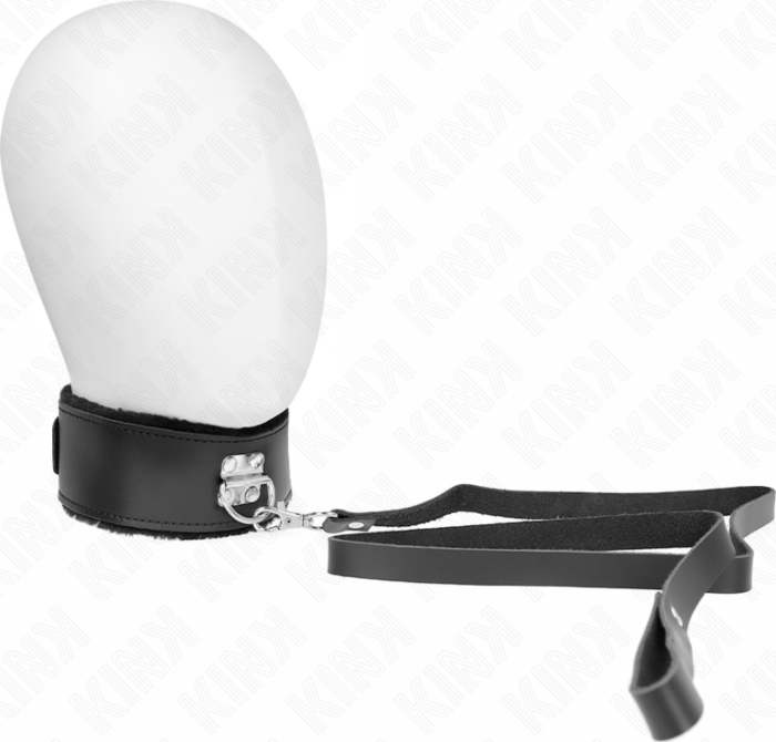 Collar KINK con Correa 116 cm Piel Negra Ajustable Collar KINK con Correa 116 cm Piel Negra Ajustable