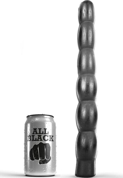 ALL BLACK anaaldildo 32 cm — golvend en soepel