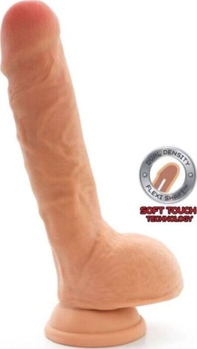 Dildo GET REAL Dual Density 25,5 cm met zuignap