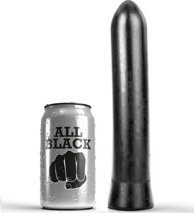 ALL BLACK Dildo 22 cm soepel en flexibel