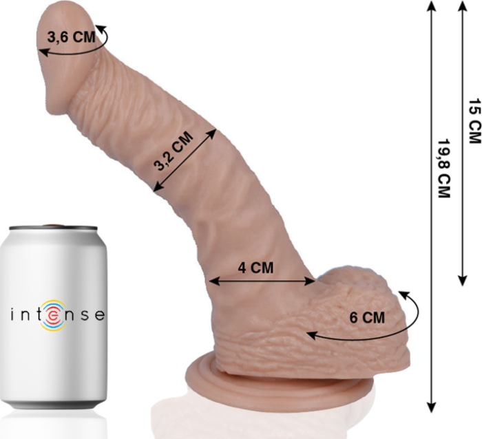 Dildo MR. INTENSE 18 met realistisch gevoel en ventosa