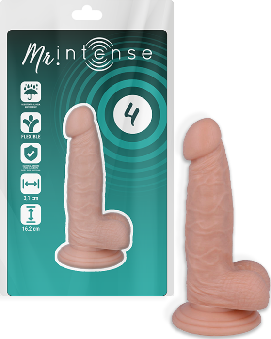 Dildo MR. INTENSE 4 Realistisch 16.2 cm met Ventosa