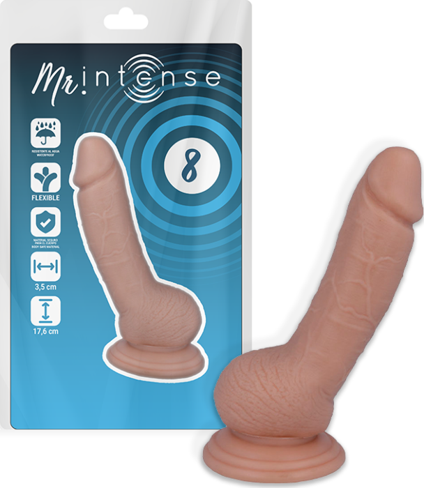 Dildo MR. INTENSE 8 - 17.6 CM met Realistische Voel Dildo MR. INTENSE 8 - 17.6 CM met Realistische Voel