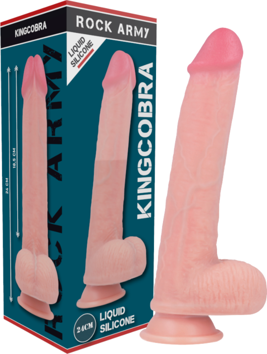Dildo Rock Army Kingcobra 24 cm - Realistisch en sterk Dildo Rock Army Kingcobra 24 cm - Realistisch en sterk