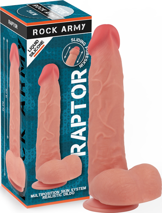 Dildo Rock Army Raptor Silicona Realista 24 cm