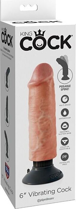 KING COCK vibrerende dildo 15,24 cm realistisch