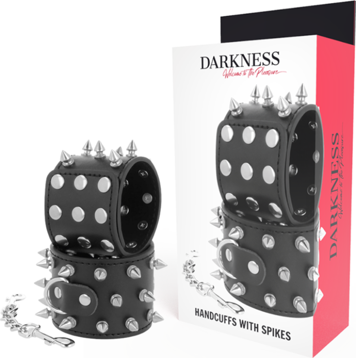 BDSM Handboeien DARKNESS Skulls and Bones met pinnen