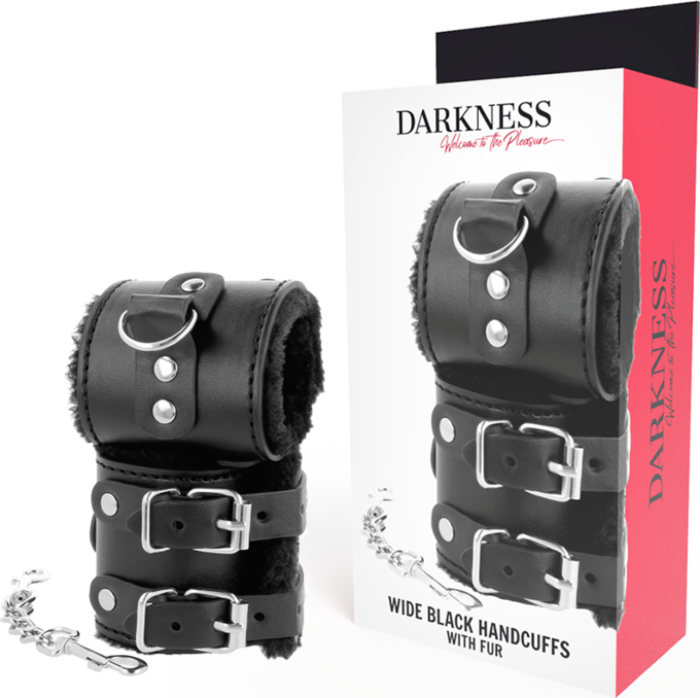 Esposas Darkness PVC leather met verstelbare manchetten Esposas Darkness PVC leather met verstelbare manchetten