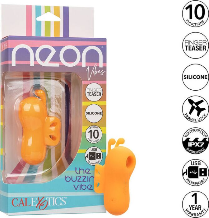 Vingervibrator CALEXOTICS Neon Vibes met 10 standen Vingervibrator CALEXOTICS Neon Vibes met 10 standen